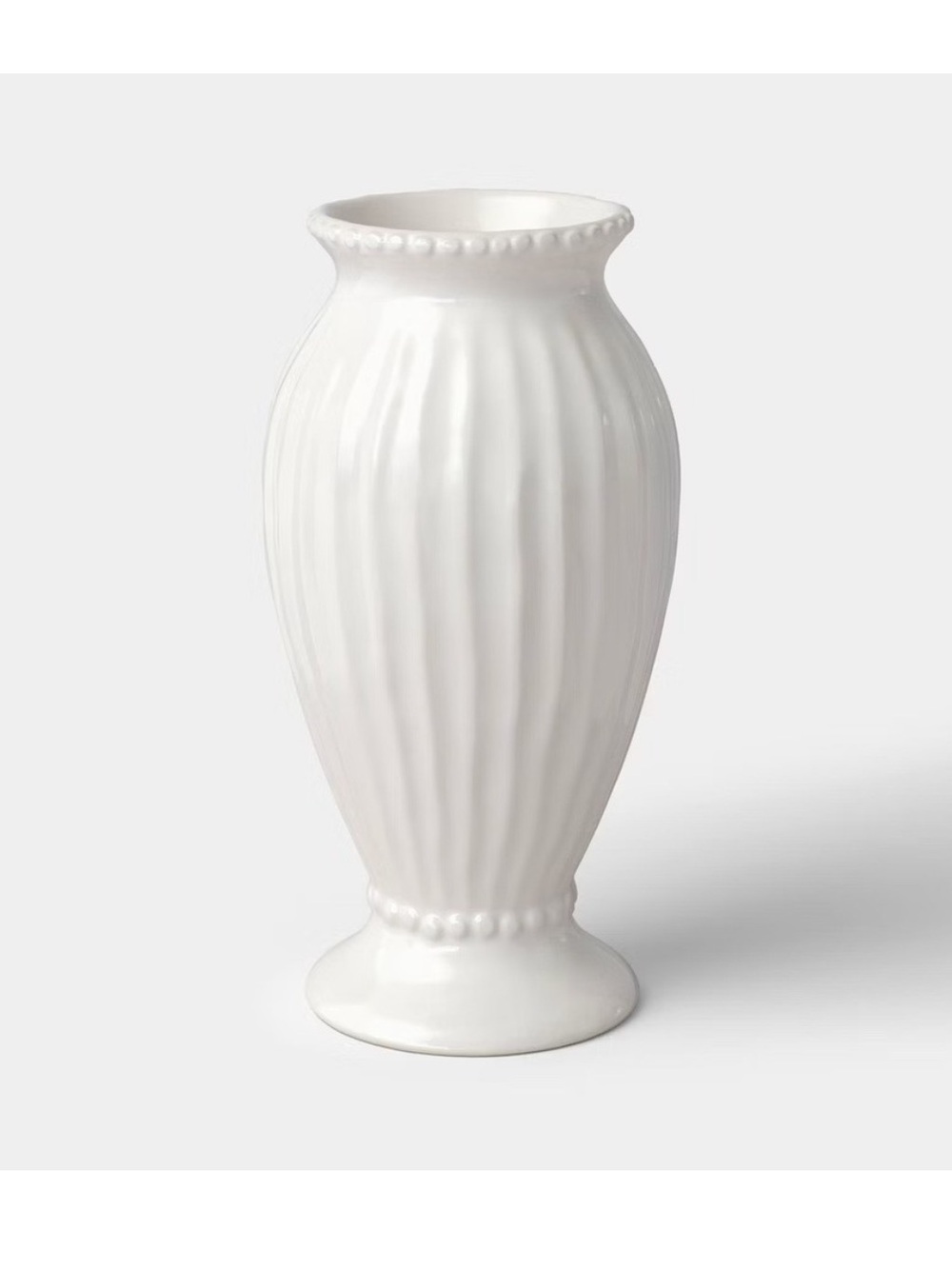 Tall Beaded Ceramic Vase Ivory
- Threshold,